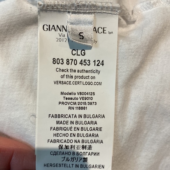 Gianni Versace collection shortsleeved cotton t-shirt graphic print classic top - Picture 3 of 7